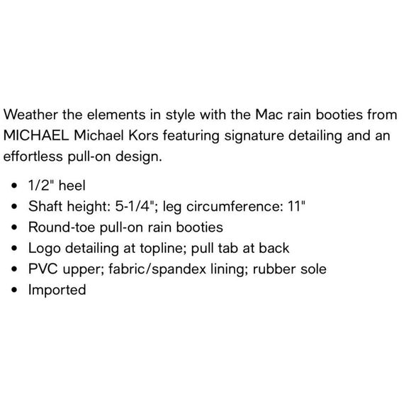 Michael Kors Mac Rain Bootie NEW! - Picture 9 of 9